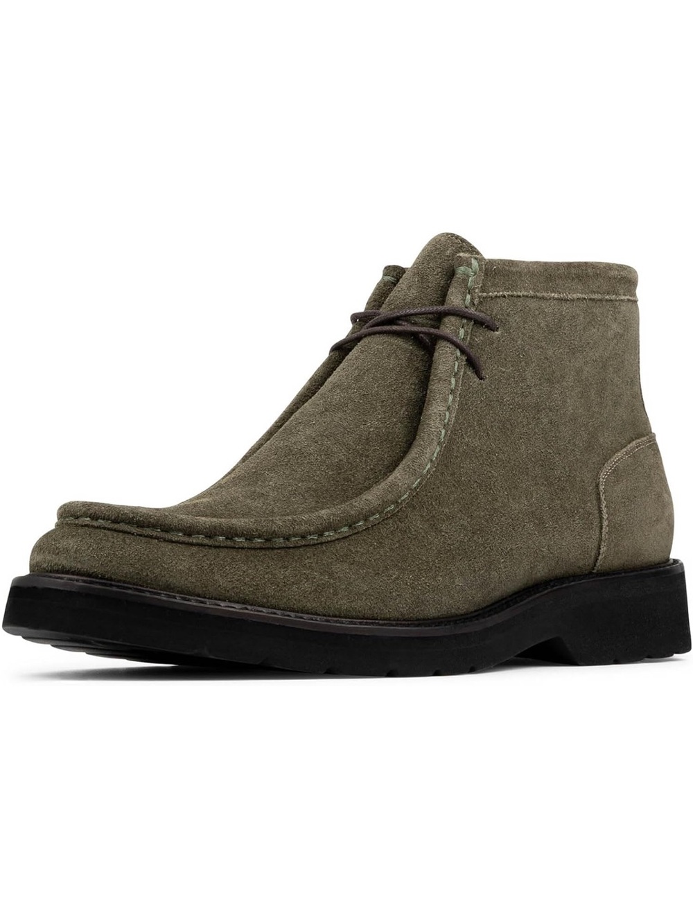 Donald Pliner Men's Suede Moc Toe Chukka Boot in Olive